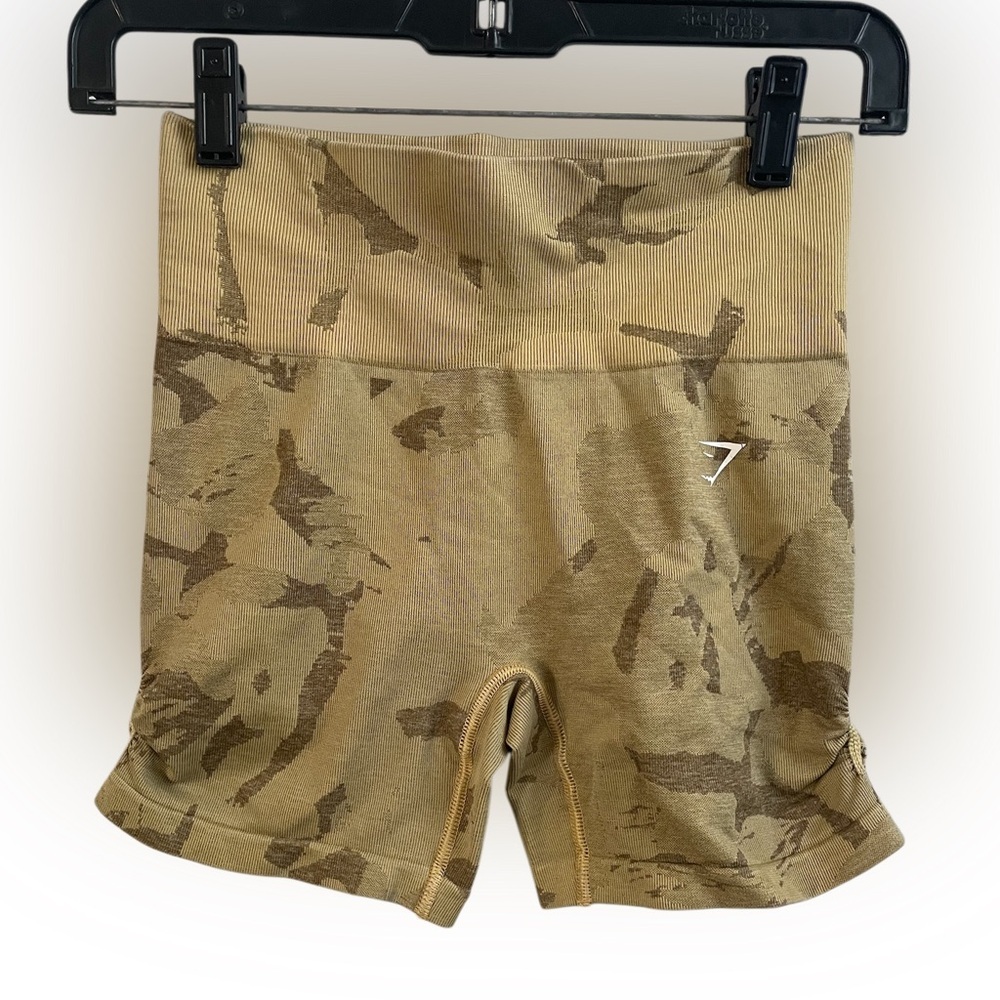 Gymshark Adapt Camo Seamless Shorts in the archive brown size small